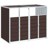Almacenamiento de contenedores de Vidaxl para 2 contenedores 144x81x113 cm de acero marrón