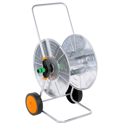 Carrello per tubo da giardino Vidaxxl per tubo in acciaio da 110 m 1 2 o 80 m 3 4