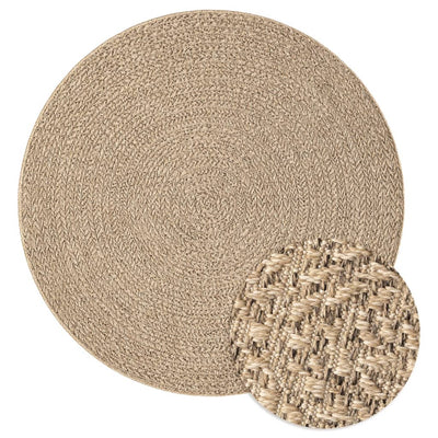 Vidaxl Rug Zizur dentro y fuera de Ø 200 cm de yute Look