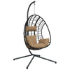 Silla colgante de Vidaxl con ratán estándar y taupe Staal
