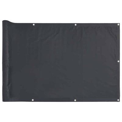 Vidaxl balkonscherm 300x75 cm pvc antracietkleurig