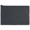 Pantalla de balcón Vidaxl 1000x75 cm PVC Antracita -Coled