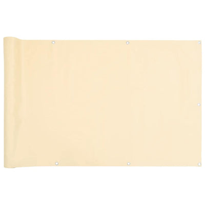 Vidaxl balkonscherm 1000x75 cm pvc crèmekleurig