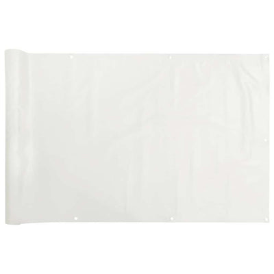 Vidaxl balkonscherm 400x75 cm pvc wit