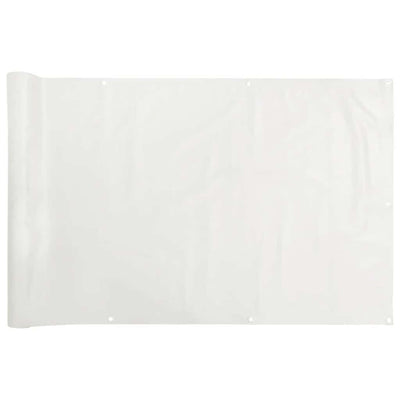 Vidaxl balkonscherm 1000x75 cm pvc wit