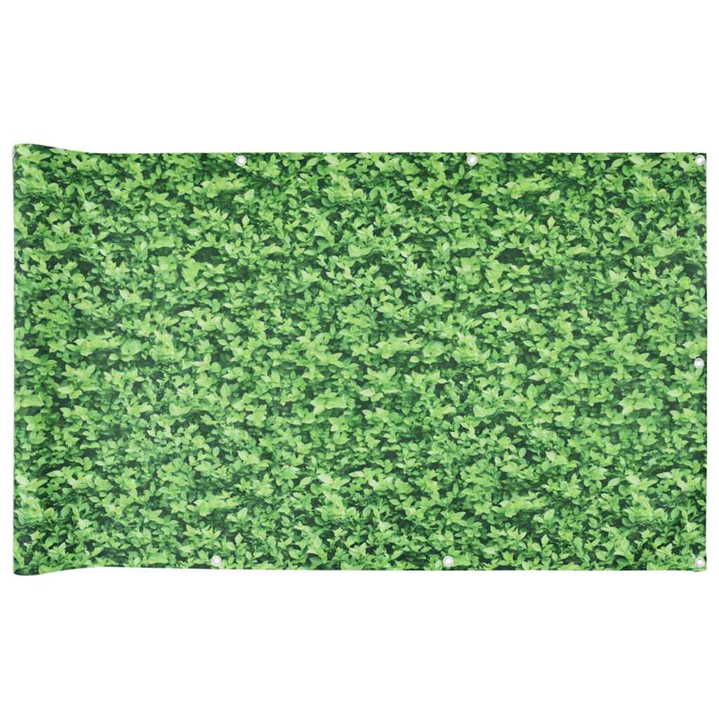 VIDAXL Schermo dello schermo del balcone 300x75 cm PVC verde