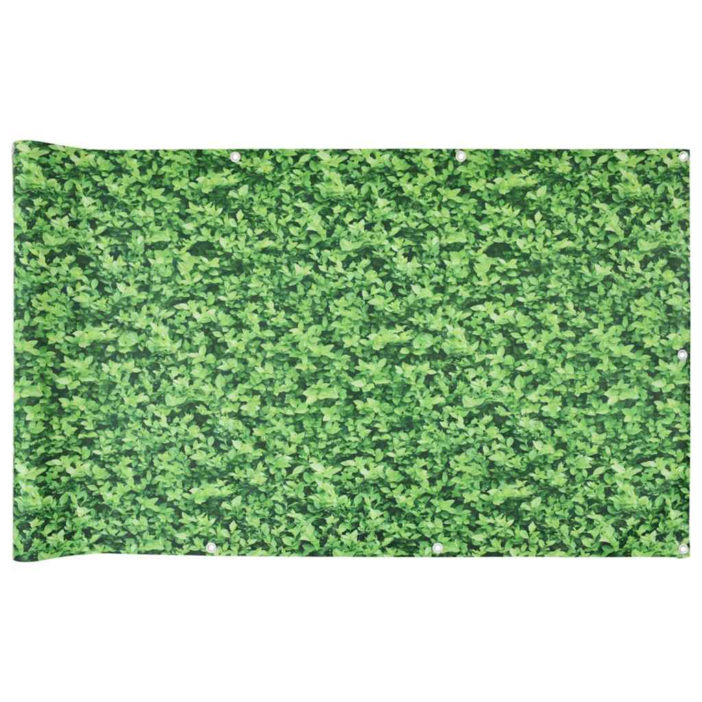 Vidaxl Balcon Schermo Plant Pattern 600x75 cm PVC Verde