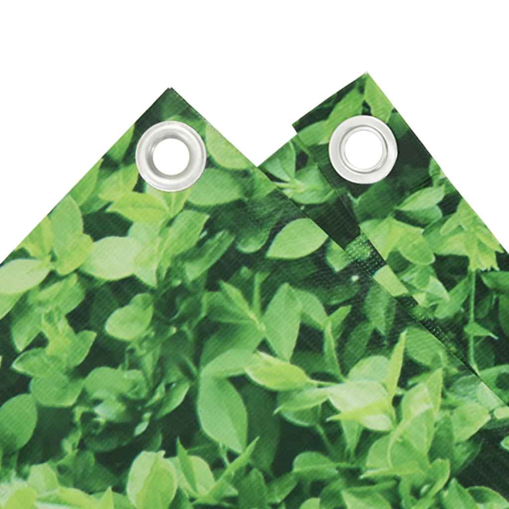 Vidaxl Balcon Schermo Plant Pattern 600x75 cm PVC Verde