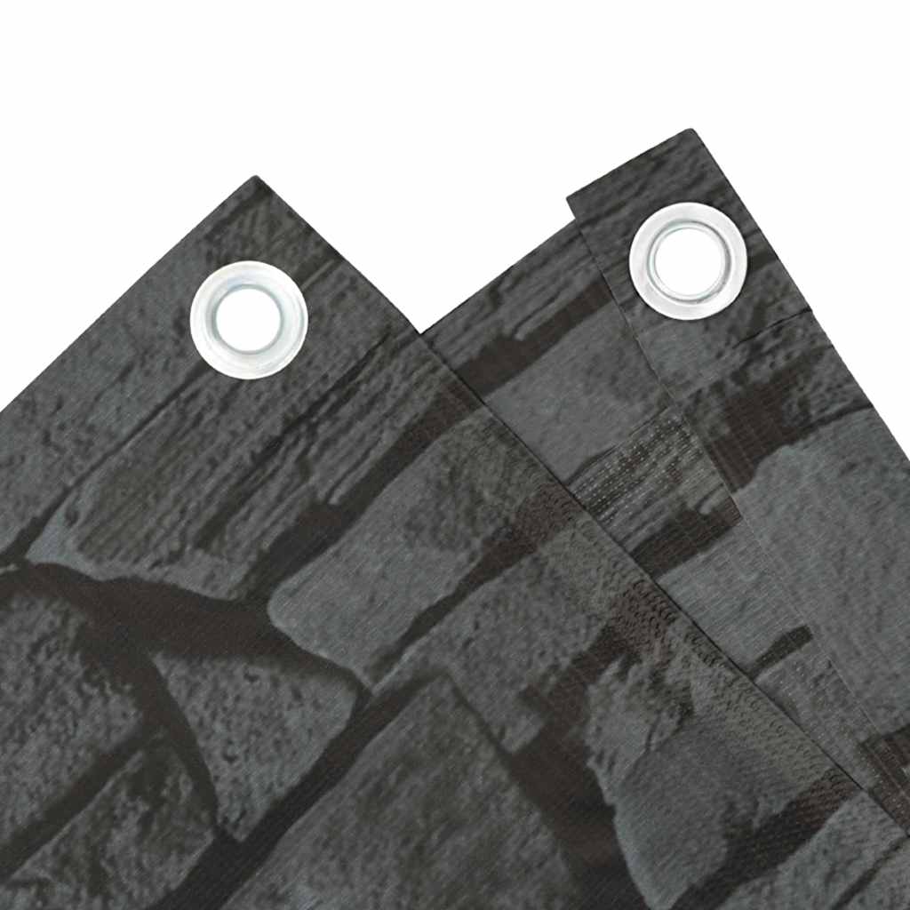 Patrón de piedra de pantalla Vidaxl Balcón 500x75 cm PVC Gray