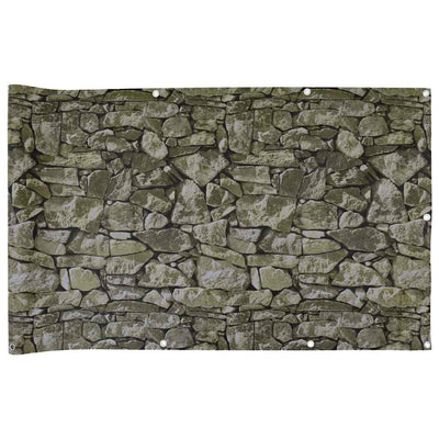 Patrón de piedra de pantalla de balcón Vidaxl 300x75 cm PVC