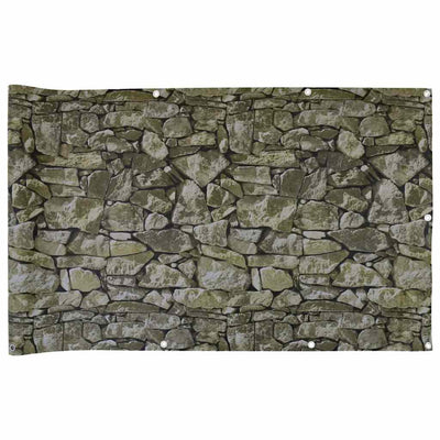 Patrón de piedra de pantalla de balcón Vidaxl 400x75 cm PVC