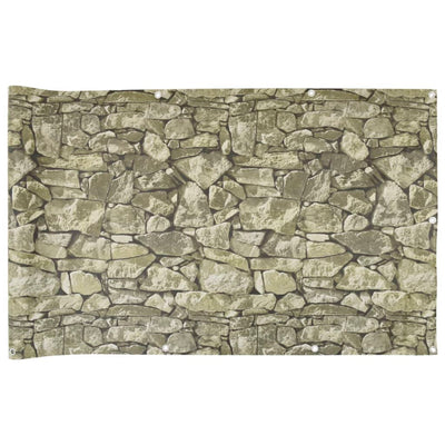 Patrón de piedra de pantalla de balcón Vidaxl 800x75 cm PVC
