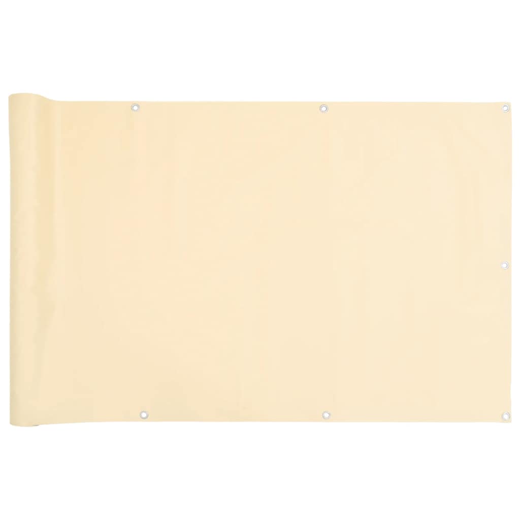 Vidaxl Balcony Schermata 500x90 cm Crema PVC colorato