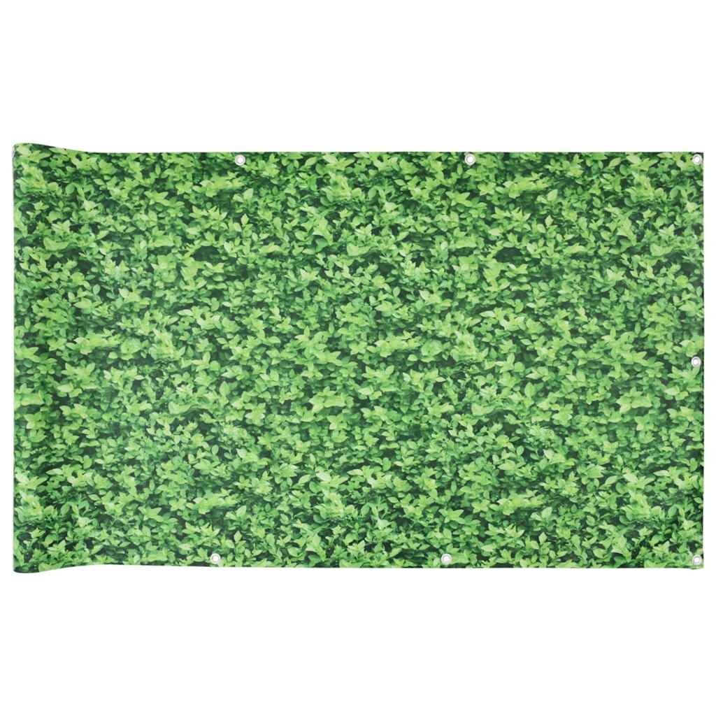 VIDAXL Schermo dello schermo del balcone Modello di pianta 800x90 cm PVC verde