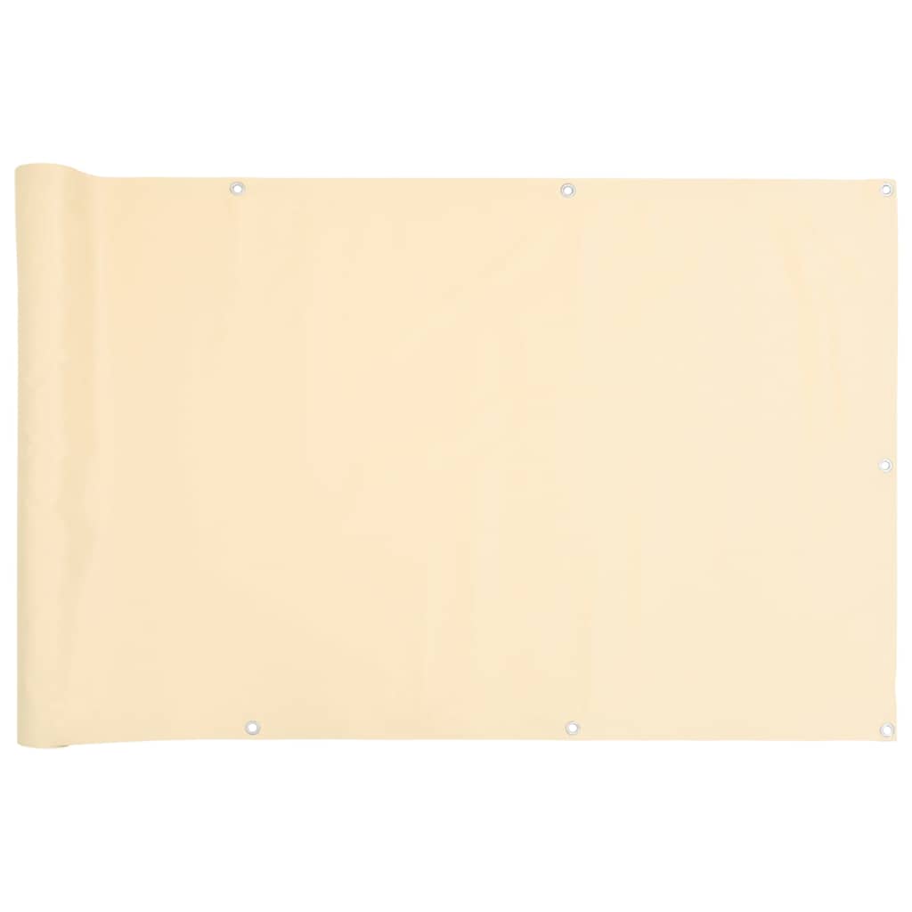 Vidaxl balkonscherm 300x120 cm pvc crèmekleurig