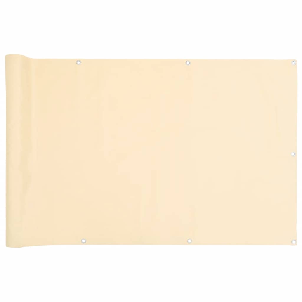 Vidaxl Balcony Schermata 400x120 cm Crema PVC