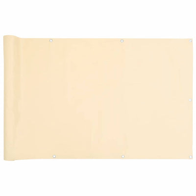Vidaxl balkonscherm 400x120 cm pvc crèmekleurig