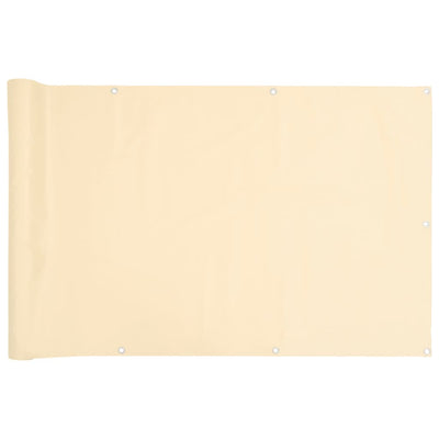 Vidaxl balkonscherm 500x120 cm pvc crèmekleurig
