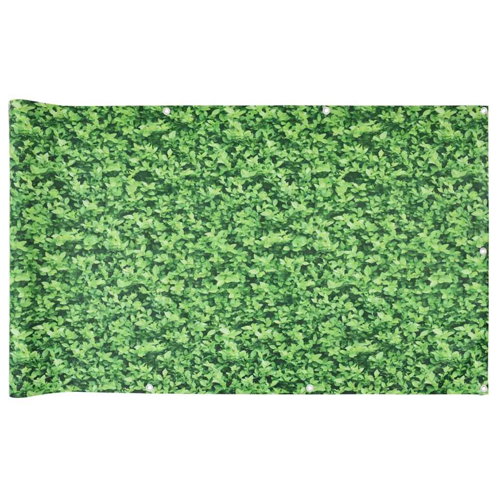 VIDAXL Schermo dello schermo del balcone 600x120 cm PVC verde