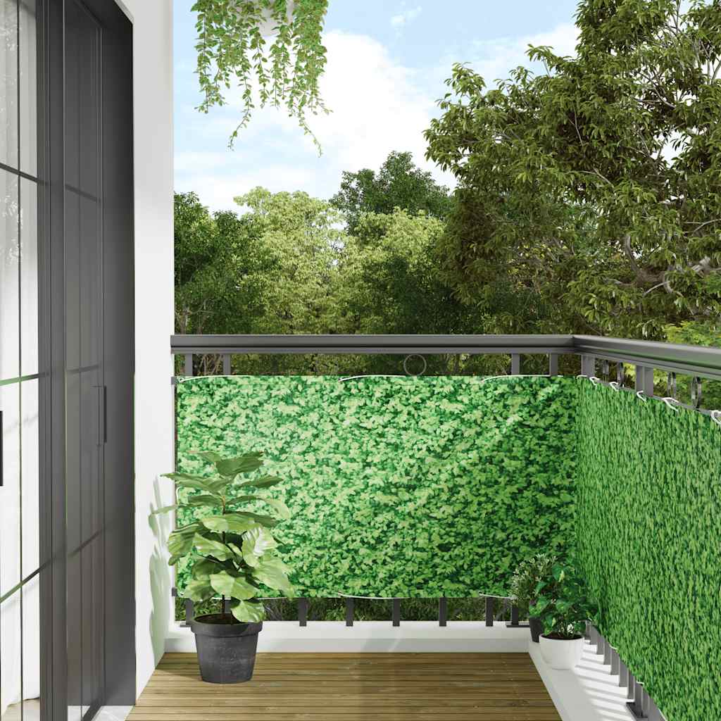 VIDAXL Schermo dello schermo del balcone 600x120 cm PVC verde