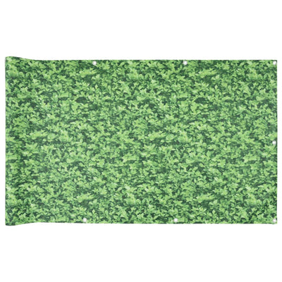 Patrón de planta de pantalla de balcón Vidaxl 1000x120 cm PVC Green
