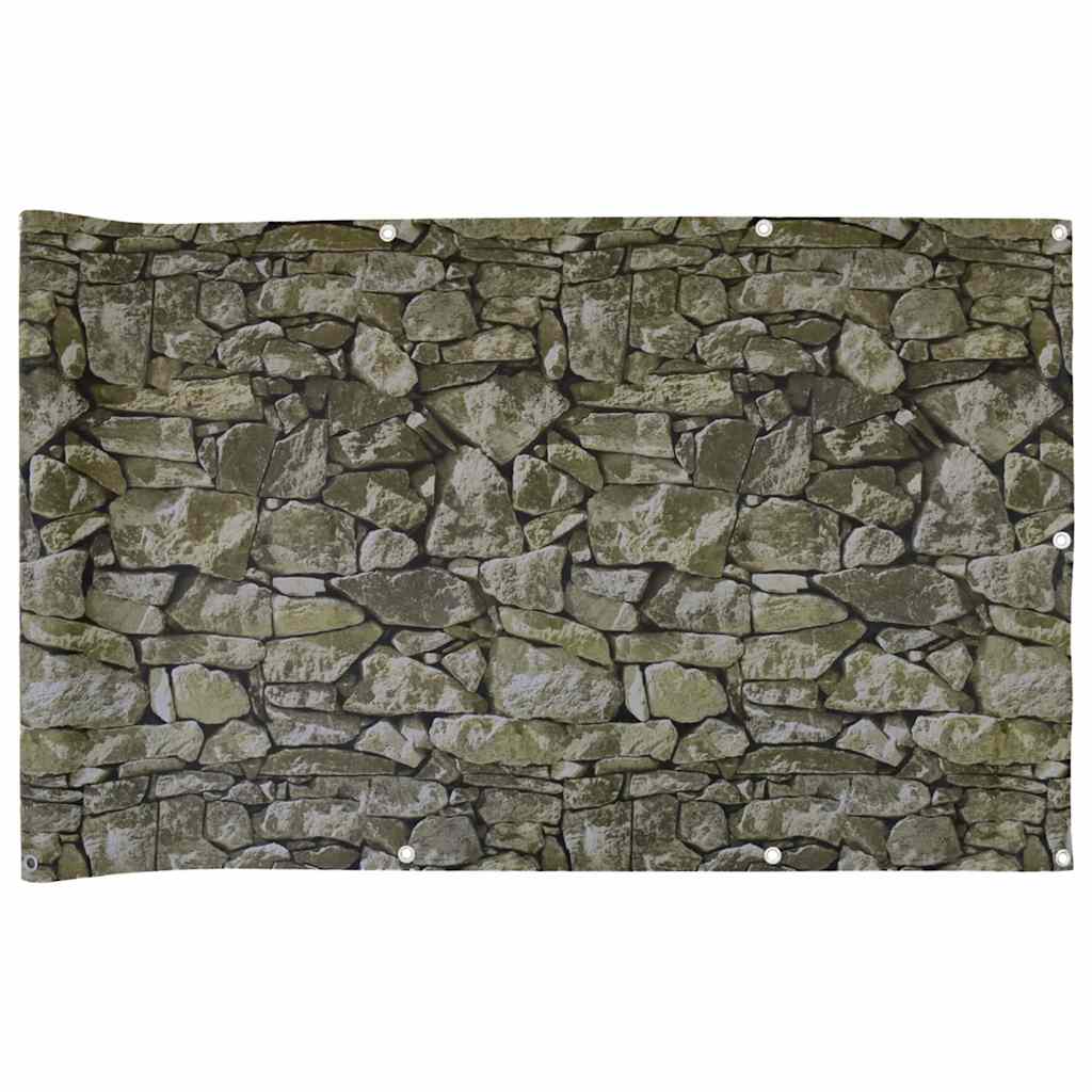 Patrón de piedra de pantalla de balcón Vidaxl 700x120 cm PVC