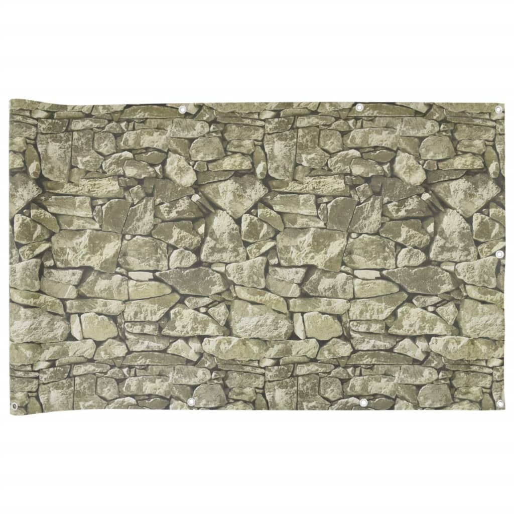 Vidaxl Balcony Screen Stone Pattern 800x120 cm PVC