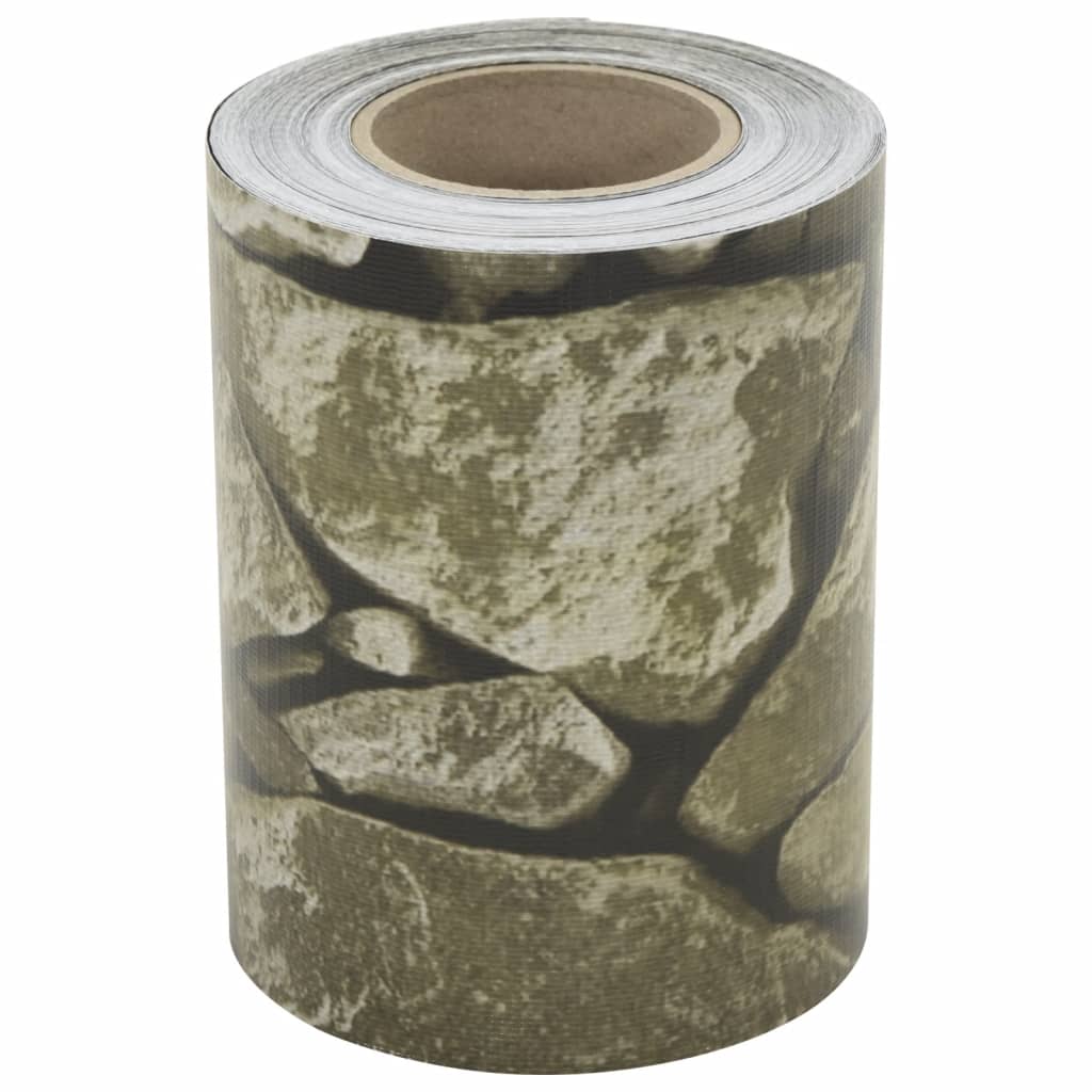 Vidaxl Garden Screen Stone Pattern 35x0.19 M PVC Grey