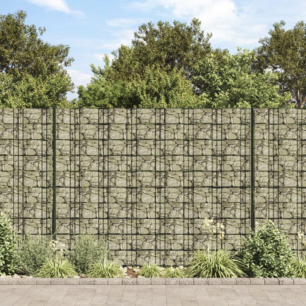 Vidaxl Garden Screen Stone Pattern 35x0.19 M PVC Grey