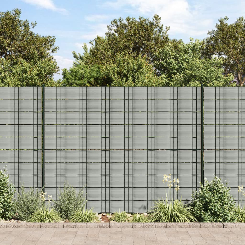 Vidaxl Garden Schermate 10 ST 252.5x19 M PVC Stone Grey