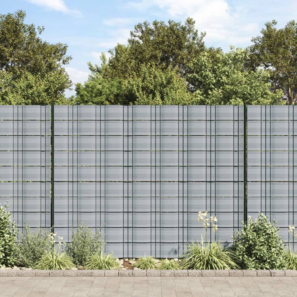 Vidaxl Garden Schermate 10 ST 252.5x19 M PVC Grey