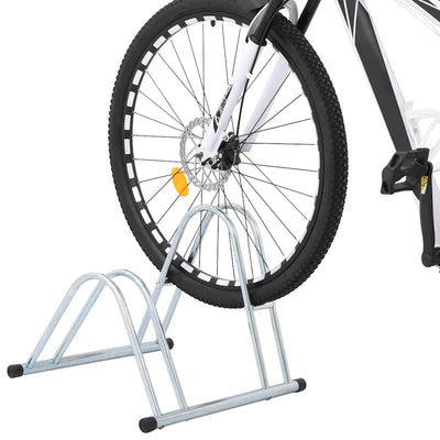 Soporte para bicicletas Vidaxl para 2 bicicletas de acero galvanizado separado