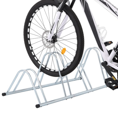 Soporte para bicicletas Vidaxl para 4 bicicletas de acero galvanizado separado