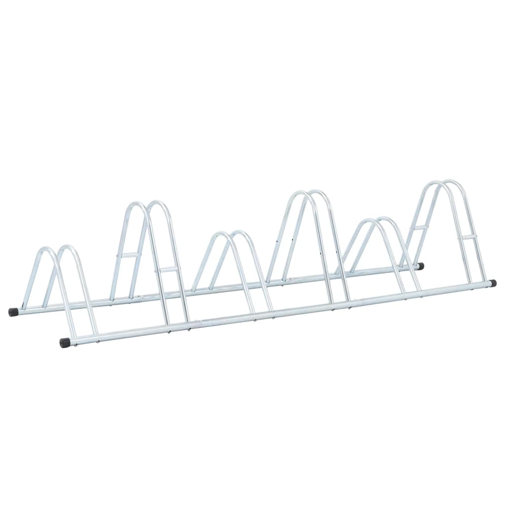 Soporte para bicicletas VidaXL para 6 bicicletas, independiente de acero galvanizado