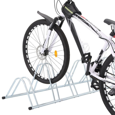 Soporte para bicicletas Vidaxl para 6 bicicletas acero galvanizado separado
