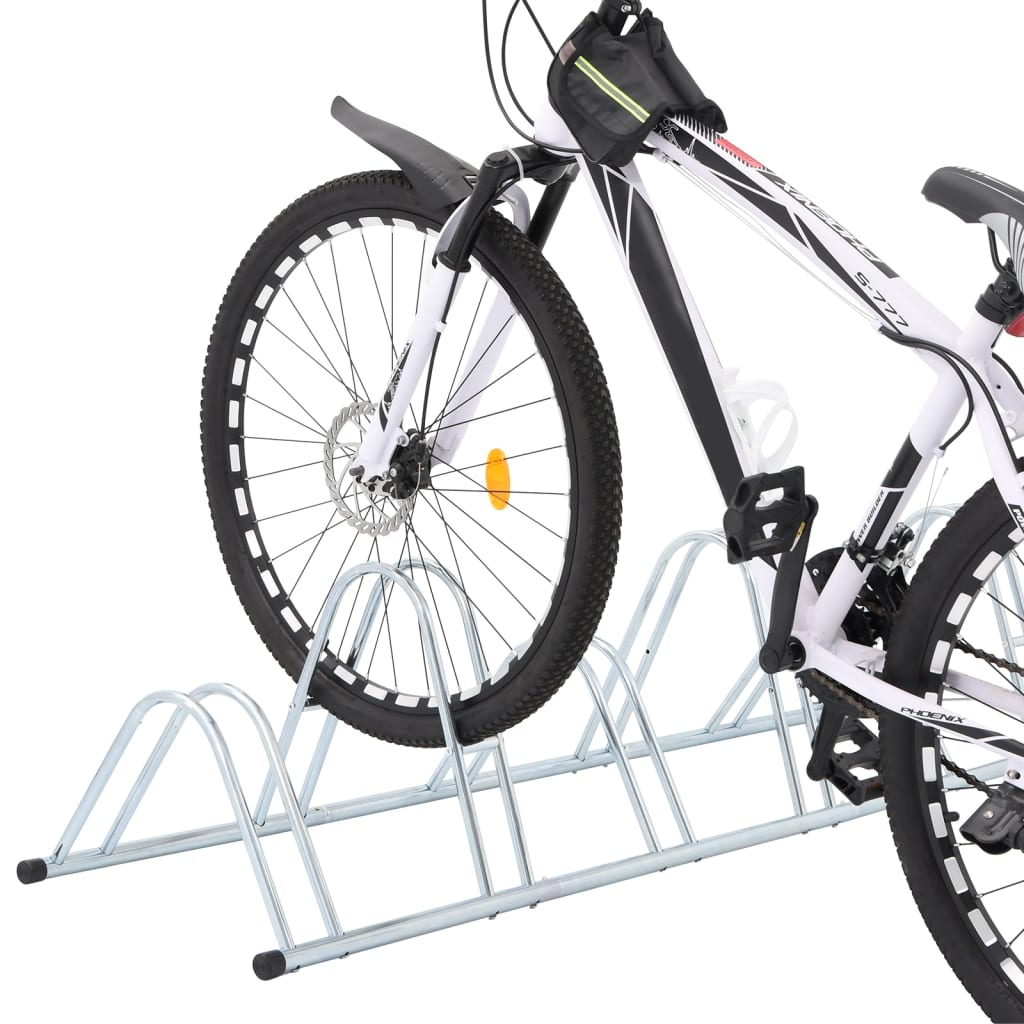 Soporte para bicicletas VidaXL para 6 bicicletas, independiente de acero galvanizado
