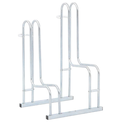 Soporte para bicicletas Vidaxl para 2 bicicletas de acero galvanizado separado