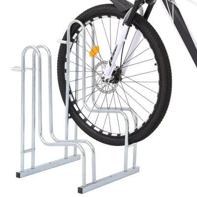 Soporte para bicicletas Vidaxl para 2 bicicletas de acero galvanizado separado
