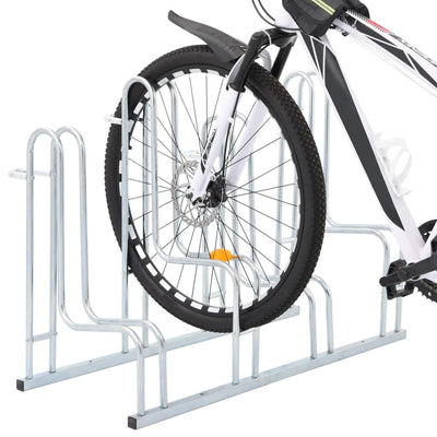 Soporte para bicicletas Vidaxl para 4 bicicletas de acero galvanizado separado