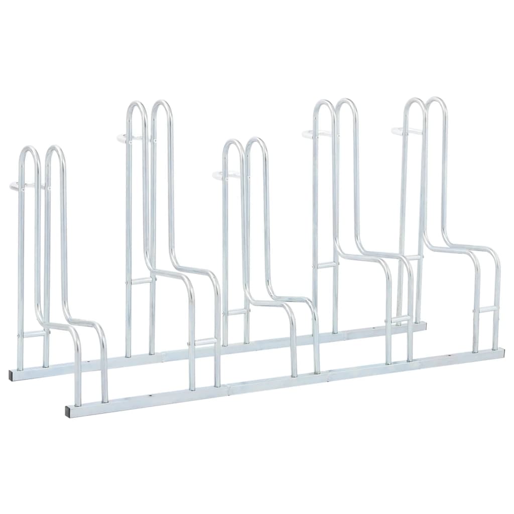 Soporte para bicicletas VidaXL para 5 bicicletas, independiente de acero galvanizado