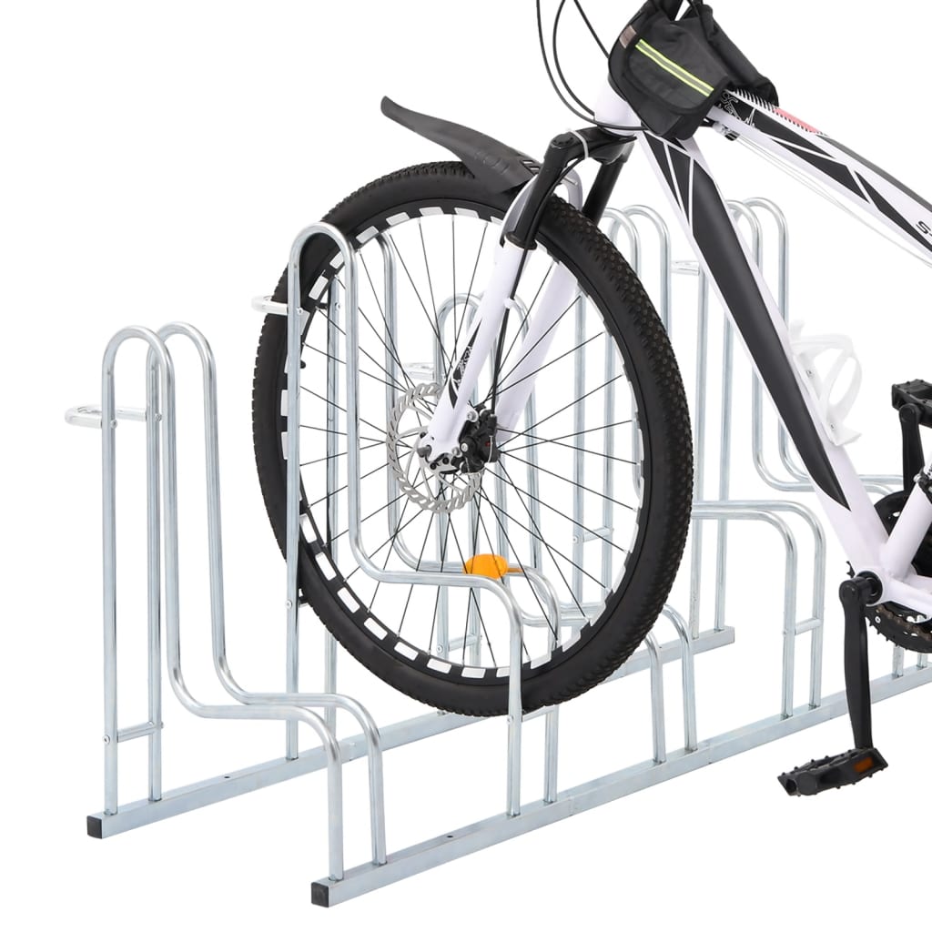 Soporte para bicicletas VidaXL para 5 bicicletas, independiente de acero galvanizado