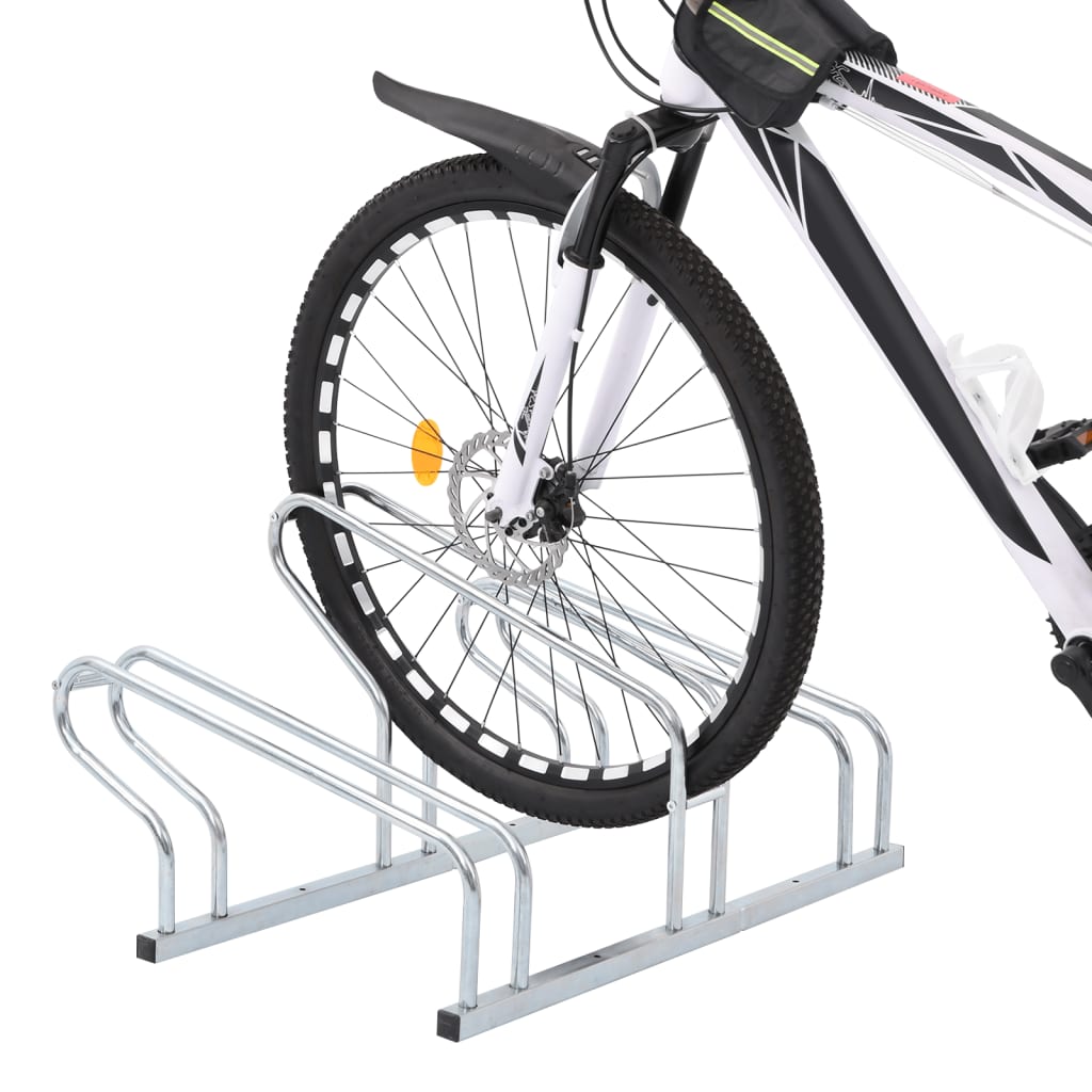 Soporte para bicicletas VidaXL para 3 bicicletas, independiente de acero galvanizado
