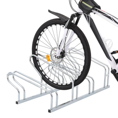 Soporte para bicicletas Vidaxl para 4 bicicletas de acero galvanizado separado