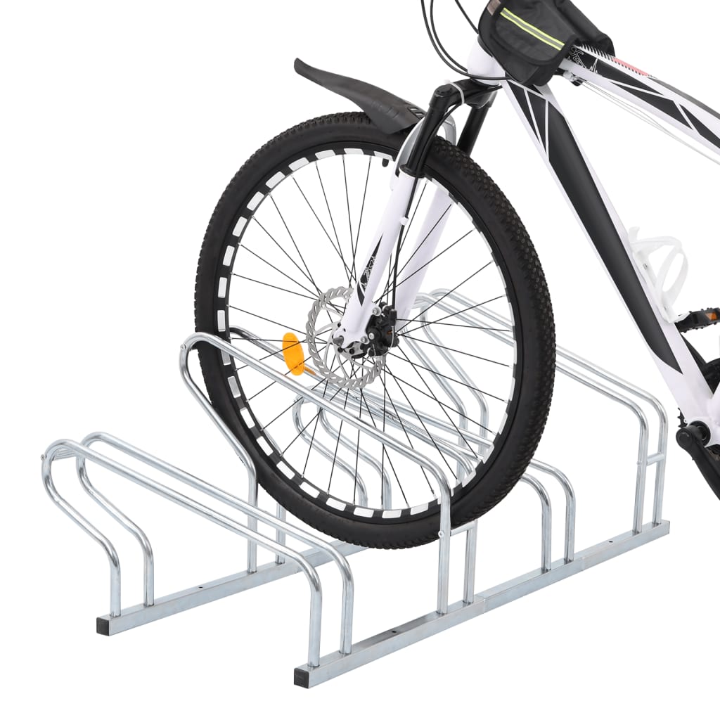 Soporte para bicicletas Vidaxl para 4 bicicletas de acero galvanizado separado