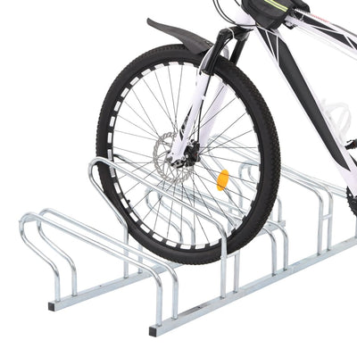 Soporte para bicicletas Vidaxl para 5 bicicletas de acero galvanizado separado