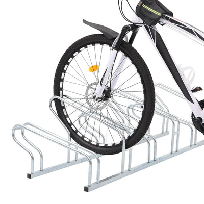 Soporte para bicicletas VidaXL para 6 bicicletas, independiente de acero galvanizado