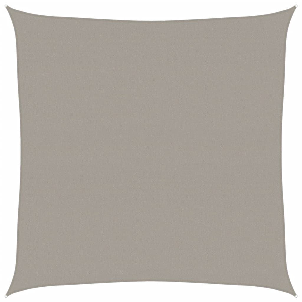 Vidaxl vela solar 160 g m² cuadrado 5x5 m HDPE gris claro