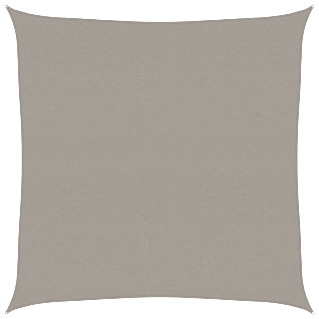 Vidaxl vela solar 160 g m² cuadrado 7x7 m HDPE gris claro