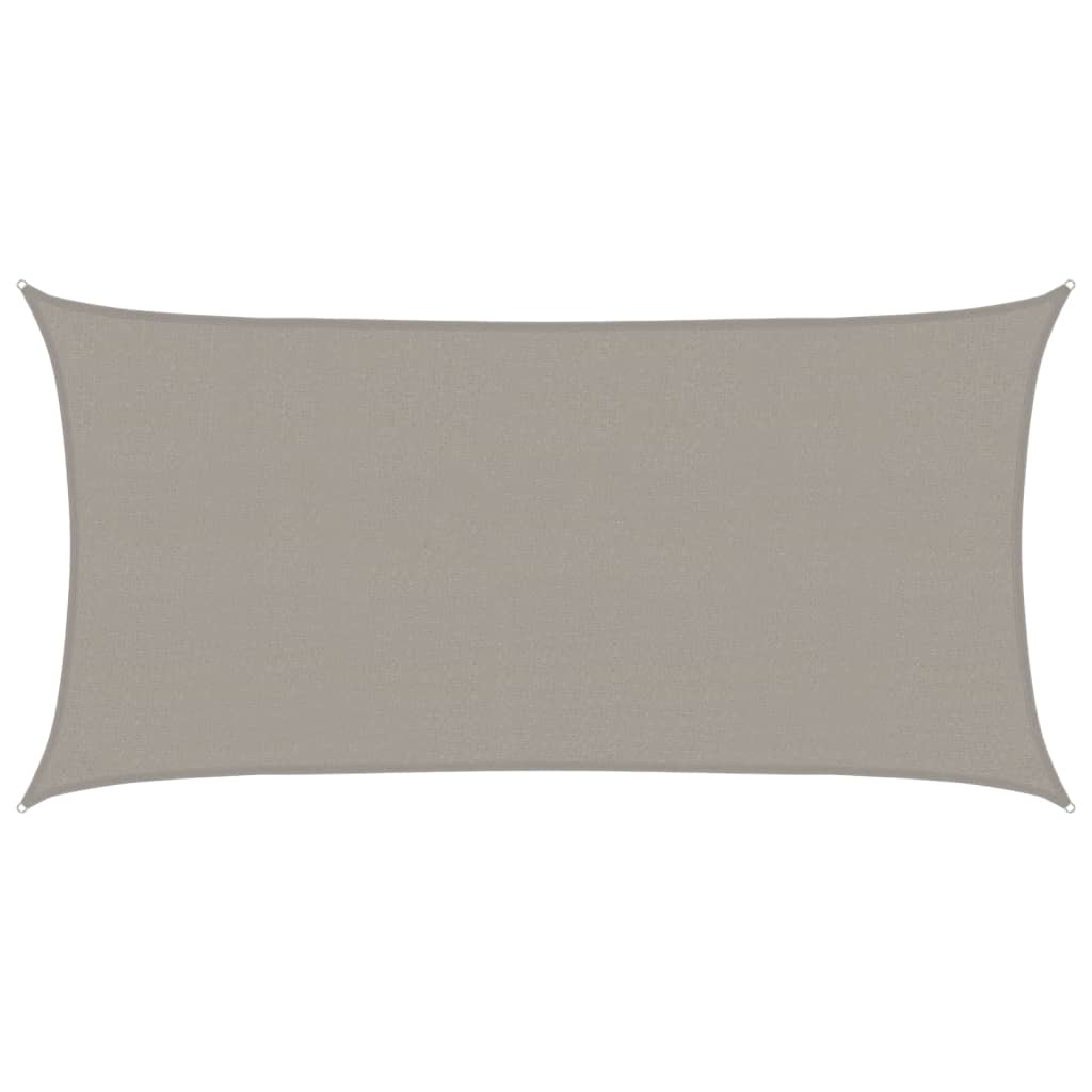Vidaxl zonnezeil rectangular 160 g m² 2x3.5 m hdpe gris claro