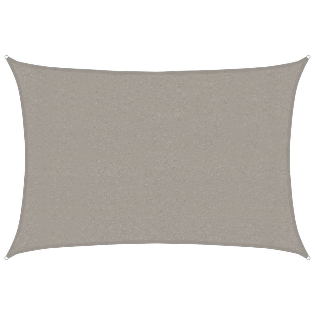 Vidaxl Zonnezeil 160 g m² rectangular 3x5 m HDPE gris claro